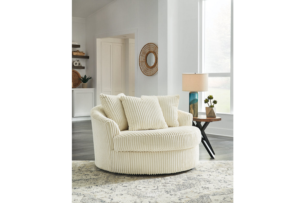 Lindyn Ivory Oversized Swivel Accent Chair - 2110421 - Bien Home Furniture &amp; Electronics