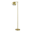 Linnea 1-light Dome Shade Floor Lamp Brass - 920081 - Bien Home Furniture & Electronics