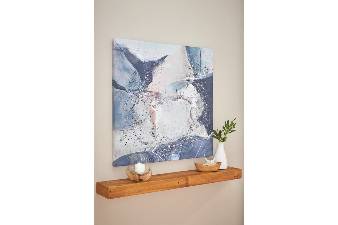 Lisburgh Blue/Gray/White Wall Art - A8000359 - Bien Home Furniture &amp; Electronics