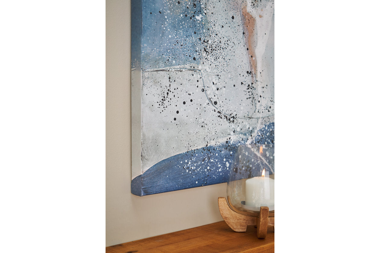 Lisburgh Blue/Gray/White Wall Art - A8000359 - Bien Home Furniture &amp; Electronics