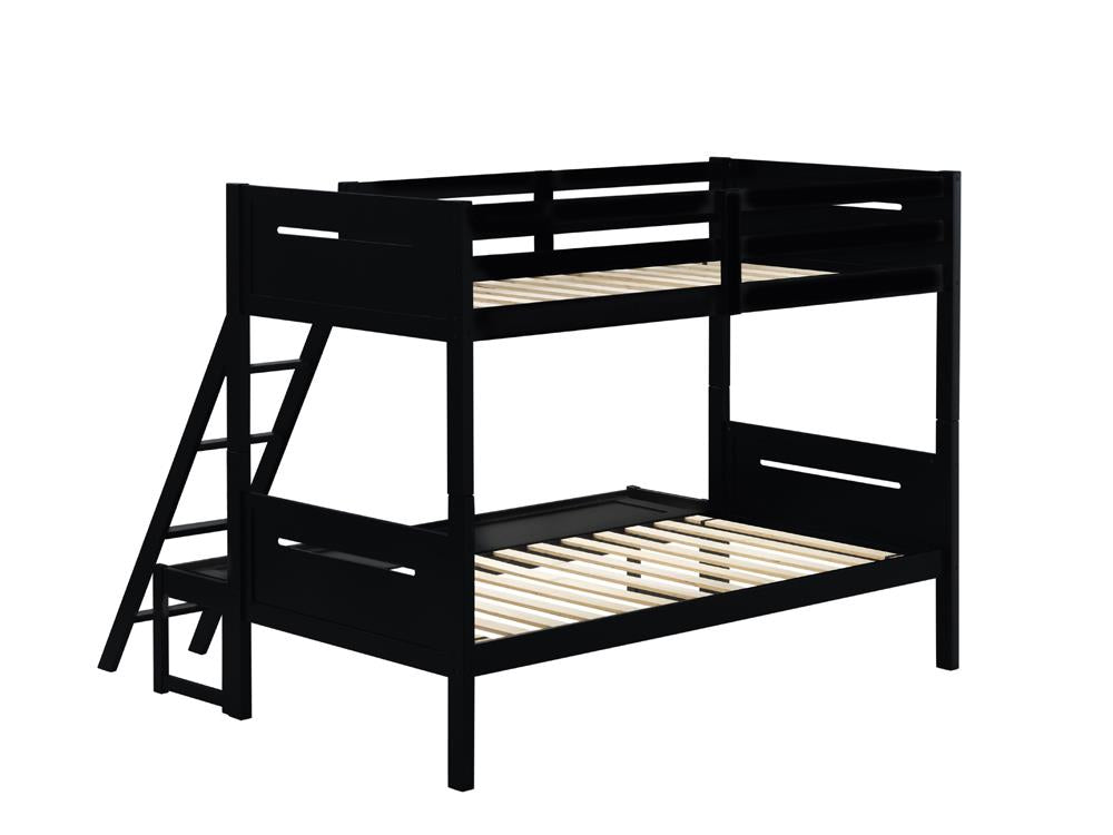 Littleton Black Twin/Full Bunk Bed - 405052BLK - Bien Home Furniture &amp; Electronics