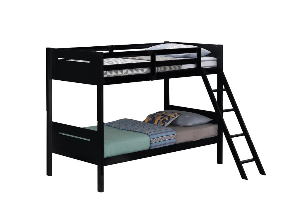 Littleton Black Twin/Twin Bunk Bed - 405051BLK - Bien Home Furniture &amp; Electronics