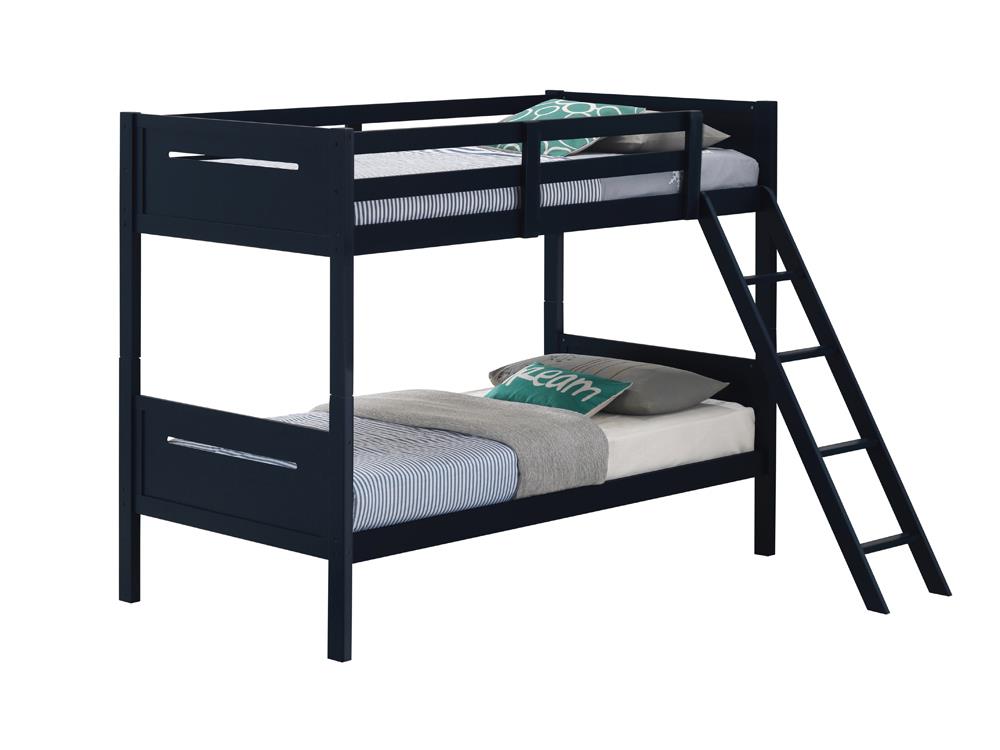 Littleton Blue Twin/Twin Bunk Bed - 405051BLU - Bien Home Furniture &amp; Electronics