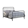 Livingston Eastern King Panel Metal Bed Dark Bronze - 300399KE - Bien Home Furniture & Electronics