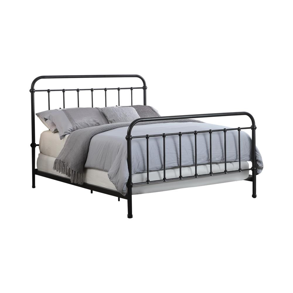 Livingston Full Panel Metal Bed Dark Bronze - 300399F - Bien Home Furniture &amp; Electronics