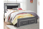 Lodanna Gray Full Panel Bed with 2 Storage Drawers - SET | B214-84S | B214-86 | B214-87 - Bien Home Furniture & Electronics