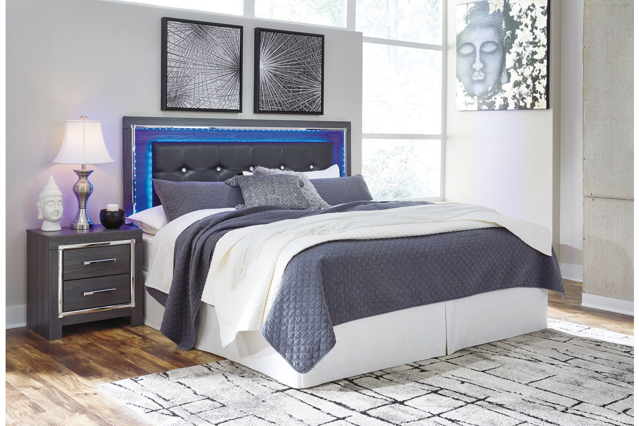Lodanna Gray King/California King Upholstered Panel Headboard - B214-58 - Bien Home Furniture &amp; Electronics