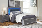 Lodanna Gray Queen LED Platform Bed - SET | B214-54 | B214-57 | B214-95 | B100-13 - Bien Home Furniture & Electronics