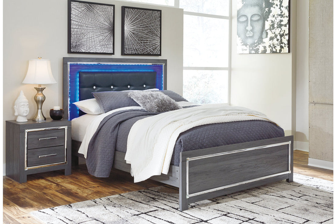 Lodanna Gray Queen Panel Bed - SET | B214-54 | B214-57 | B214-96 - Bien Home Furniture &amp; Electronics