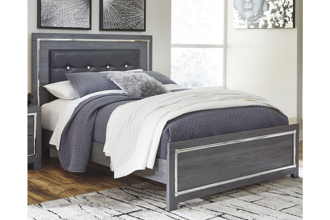 Lodanna Gray Queen Panel Bed - SET | B214-54 | B214-57 | B214-96 - Bien Home Furniture &amp; Electronics