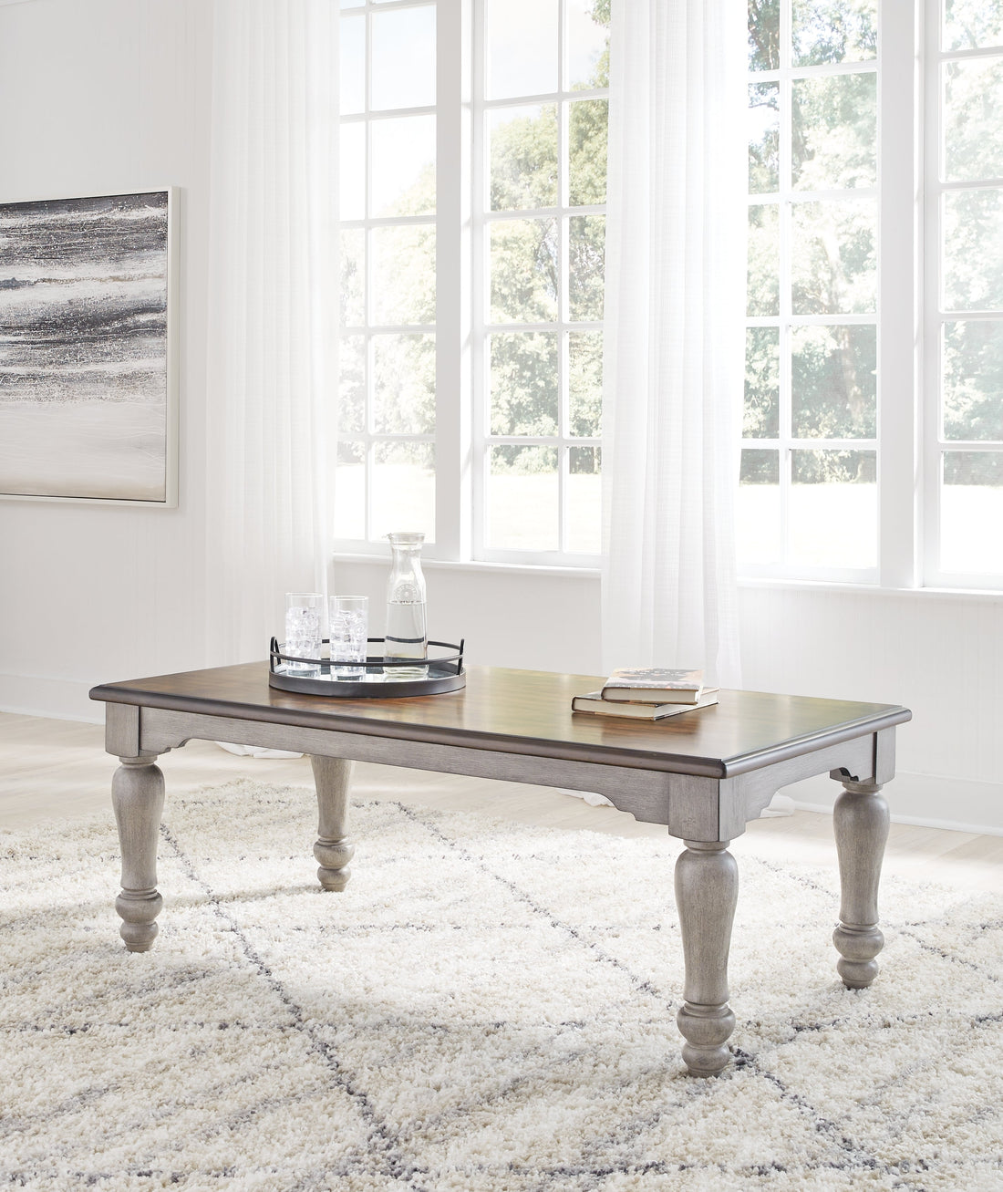 Lodenbay Antique Gray/Brown Coffee Table - T741-1 - Bien Home Furniture &amp; Electronics
