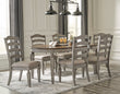 Lodenbay Antique Gray Extendable Round/Oval Dining Set - SET | D751-35 | D751-01(4) - Bien Home Furniture & Electronics