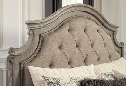 Lodenbay Antique Gray Upholstered Panel Bedroom Set - SET | B751-56 | B751-58 | B751-97 | B751-31 | B751-36 - Bien Home Furniture &amp; Electronics