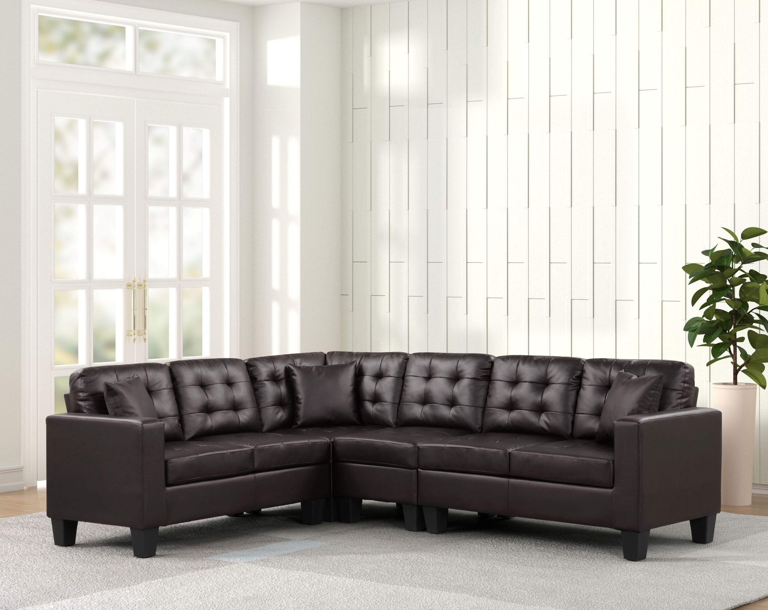 Logan Espresso - Sectional - Logan Espresso - Bien Home Furniture &amp; Electronics