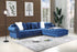 London Blue Velvet RAF Oversized Sectional - London-Blue - Bien Home Furniture & Electronics