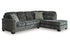 Lonoke Gunmetal 2-Piece Sectional with Chaise - 50504S2 - Bien Home Furniture & Electronics