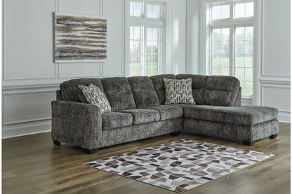 Lonoke Gunmetal 2-Piece Sectional with Chaise - 50504S2 - Bien Home Furniture &amp; Electronics
