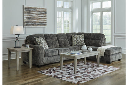 Lonoke Gunmetal 2-Piece Sectional with Chaise - 50504S2 - Bien Home Furniture &amp; Electronics