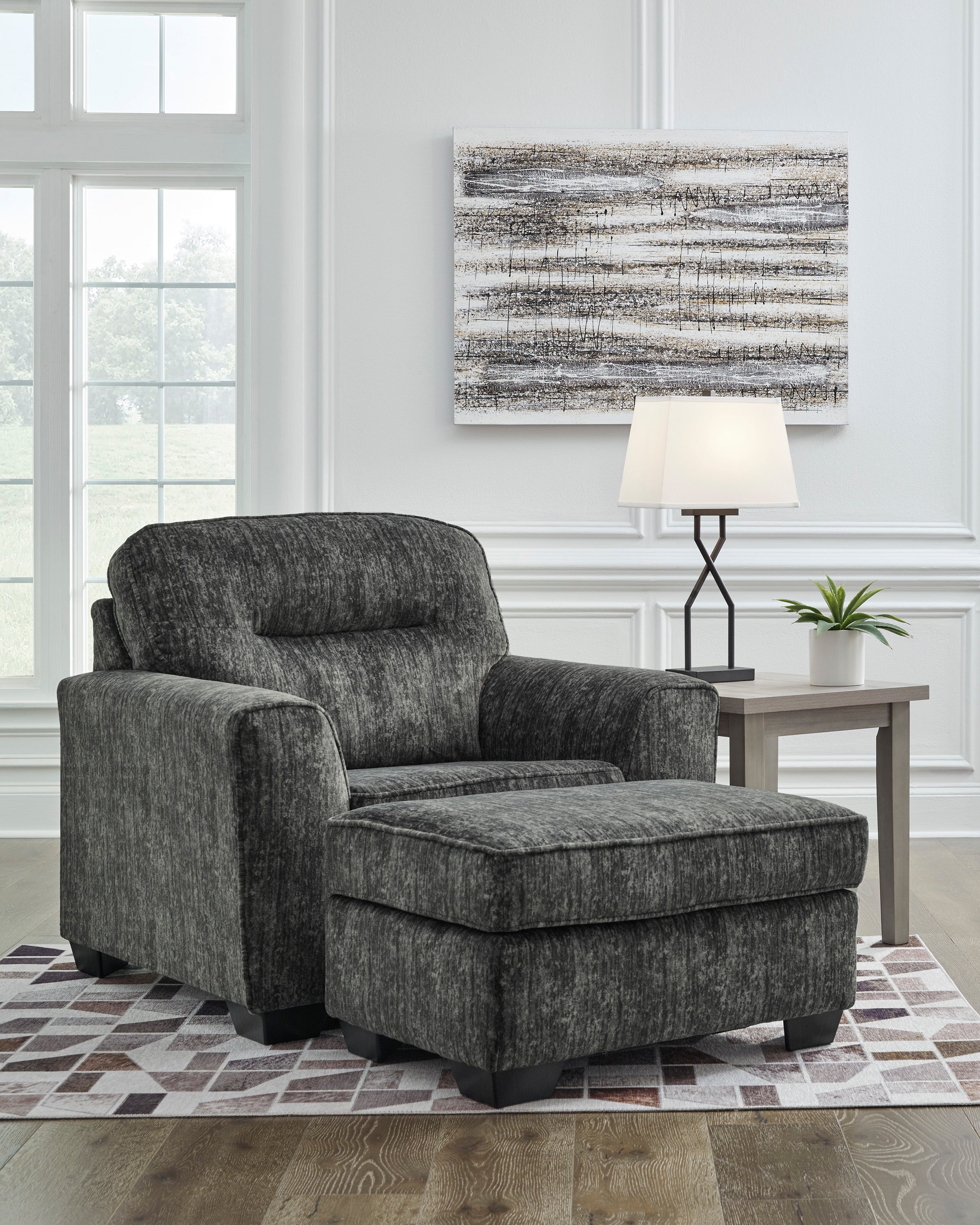 Lonoke Gunmetal Living Room Set - SET | 5050438 | 5050435 - Bien Home Furniture &amp; Electronics