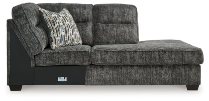 Lonoke Gunmetal Right-Arm Facing Corner Chaise - 5050417 - Bien Home Furniture &amp; Electronics