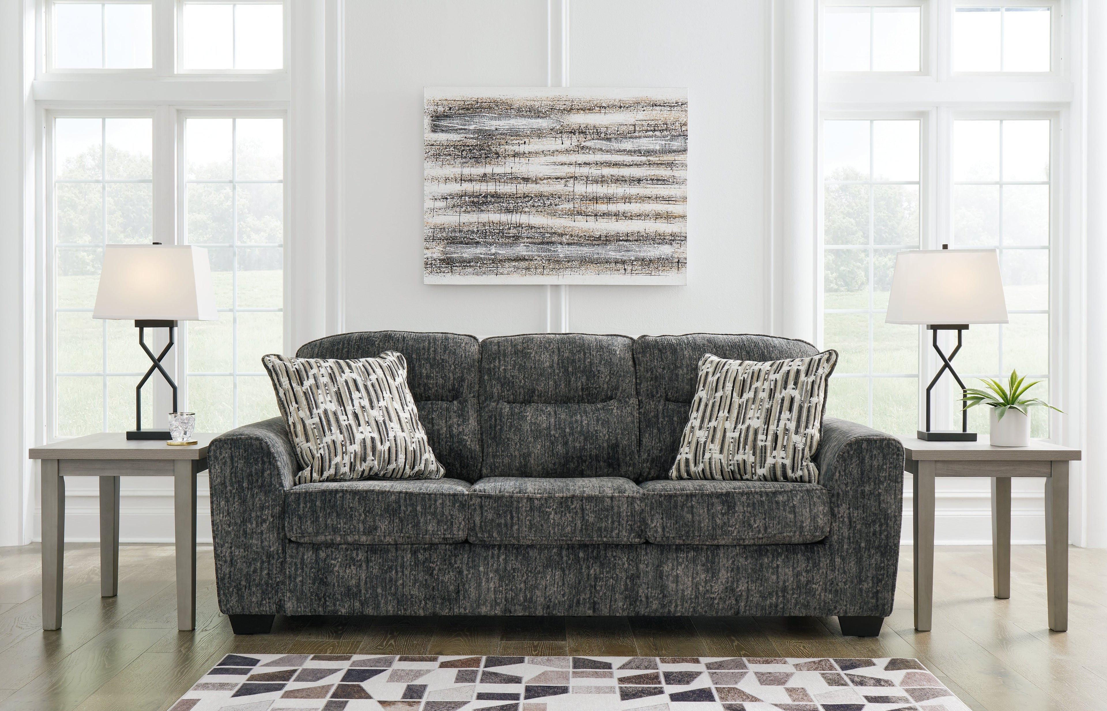 Lonoke Gunmetal Sofa - 5050438 - Bien Home Furniture &amp; Electronics