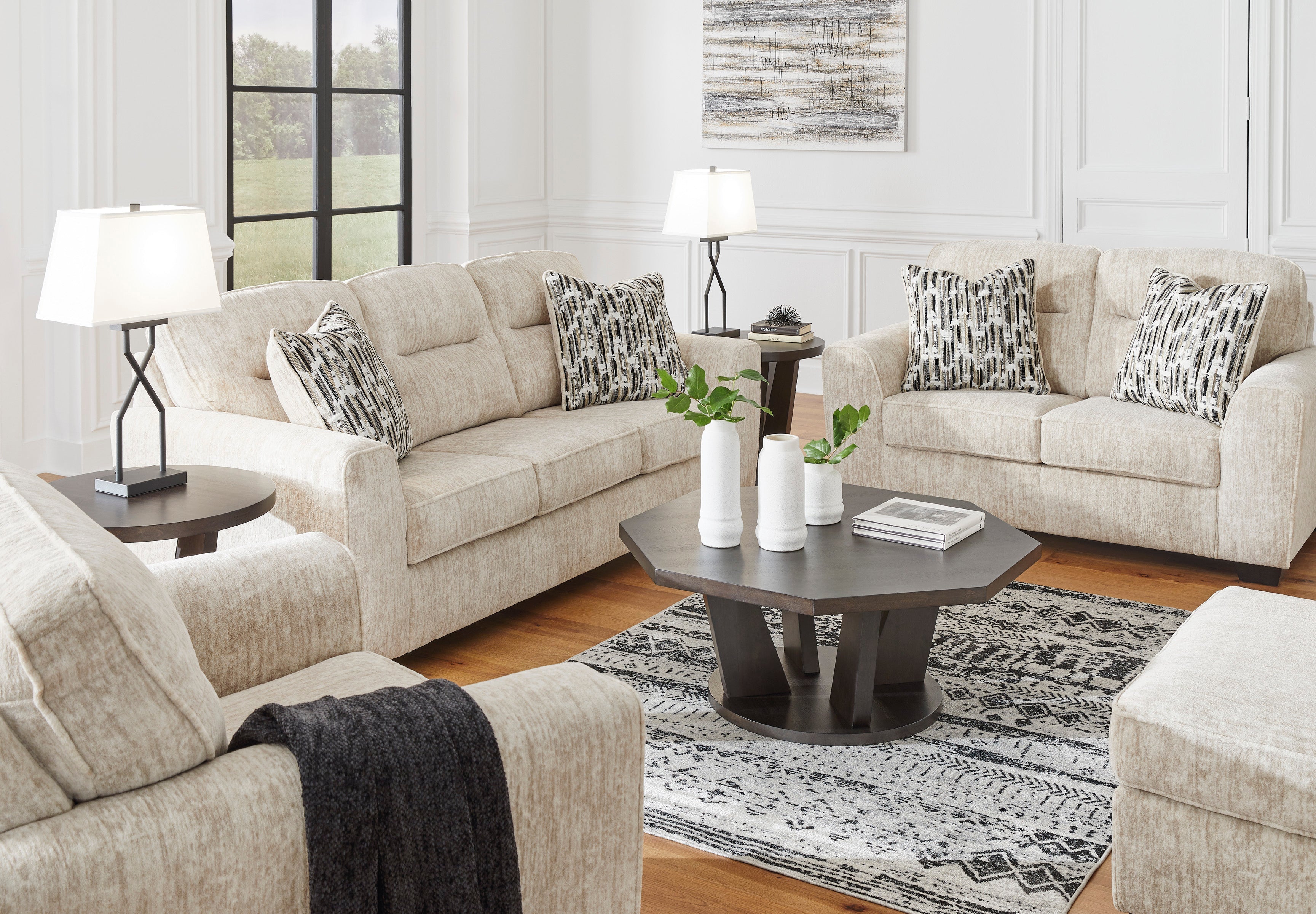 Lonoke Parchment Living Room Set - SET | 5050538 | 5050535 - Bien Home Furniture &amp; Electronics