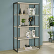 Loomis Whitewashed Gray 4-Shelf Bookcase - 805883 - Bien Home Furniture & Electronics