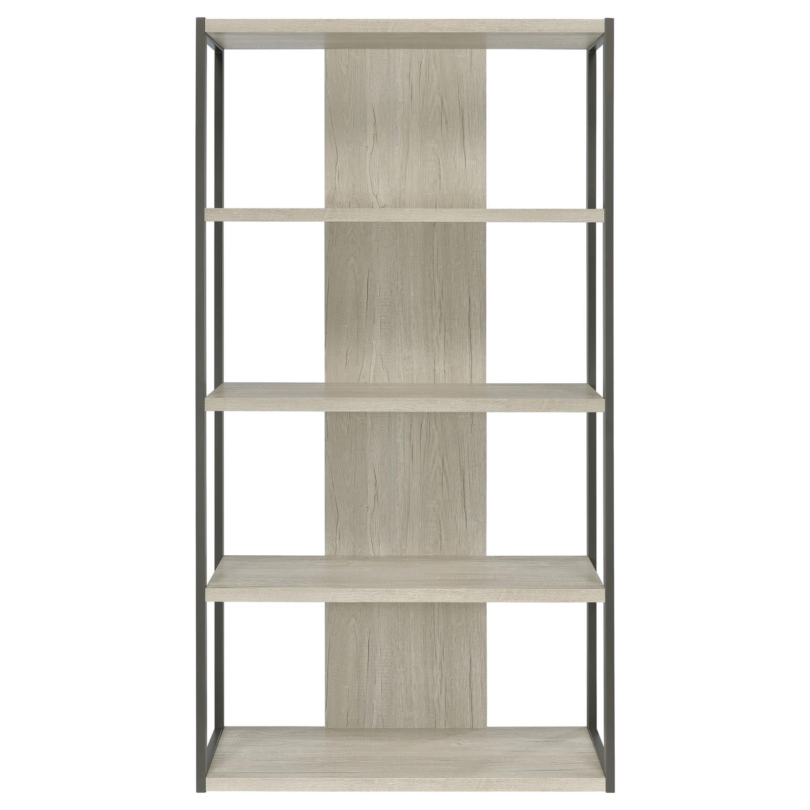 Loomis Whitewashed Gray 4-Shelf Bookcase - 805883 - Bien Home Furniture &amp; Electronics