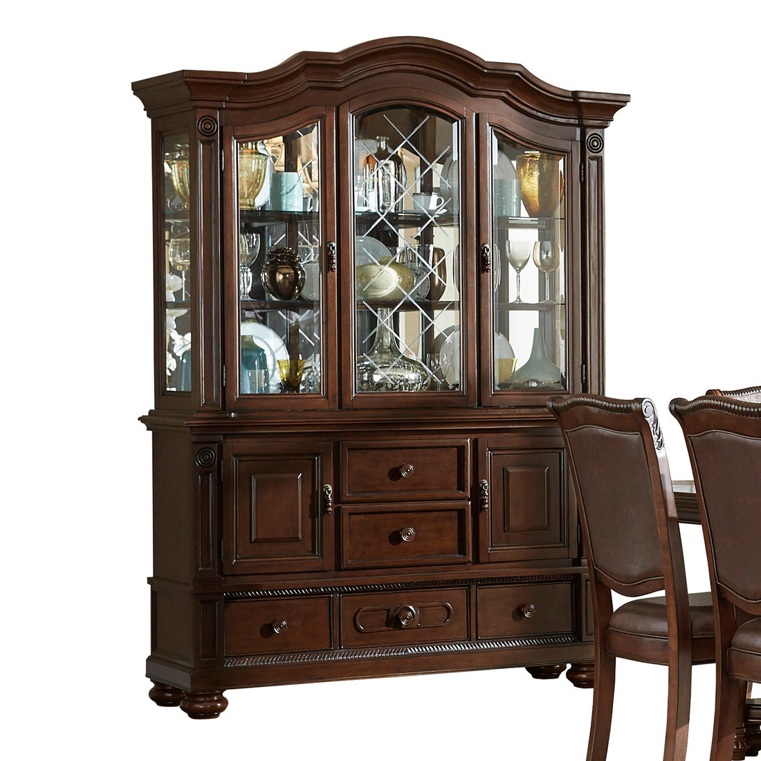 Lordsburg Brown Chery Buffet & Hutch - SET | 5473-55 | 5473-50 - Bien Home Furniture & Electronics