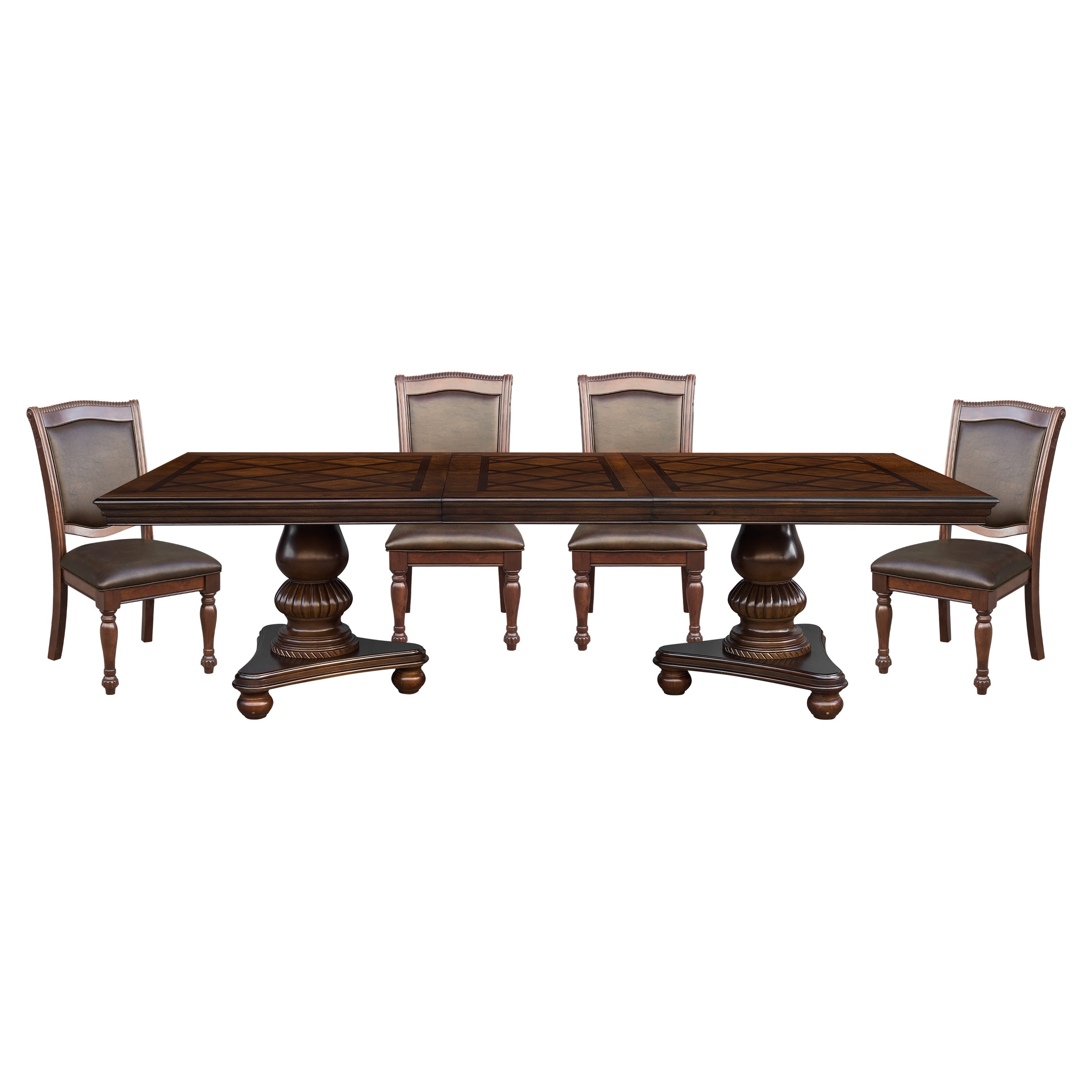 Lordsburg Brown Chery Extendable Dining Set - SET | 5473-103 | 5473-103B | 5473S(2) - Bien Home Furniture &amp; Electronics
