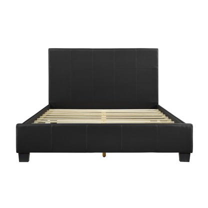 Lorenzi Black Full Upholstered Platform Bed - SET | 2220F-1 | 2220F-3 - Bien Home Furniture &amp; Electronics