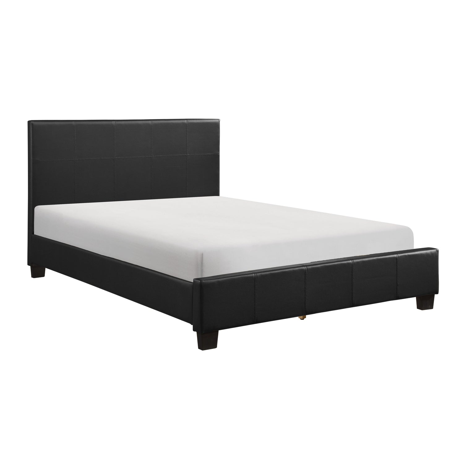 Lorenzi Black King Upholstered Platform Bed - SET | 2220K-1EK | 2220K-3EK - Bien Home Furniture &amp; Electronics