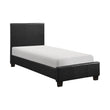Lorenzi Black Twin Upholstered Platform Bed - SET | 2220T-1 | 2220T-3 - Bien Home Furniture & Electronics