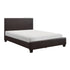 Lorenzi Dark Brown Full Upholstered Platform Bed - SET | 2220FDBR-1 | 2220FDBR-3 - Bien Home Furniture & Electronics