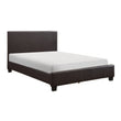 Lorenzi Dark Brown Queen Upholstered Platform Bed - SET | 2220DBR-1 | 2220DBR-3 - Bien Home Furniture & Electronics