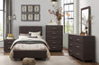 Lorenzi Dark Brown Upholstered Platform Youth Bedroom Set - SET | 2220DBR-5 | 2220DBR-6 | 2220DBR-4 | 2220DBR-9 | 2220FDBR-1 | 2220FDBR-3 - Bien Home Furniture & Electronics