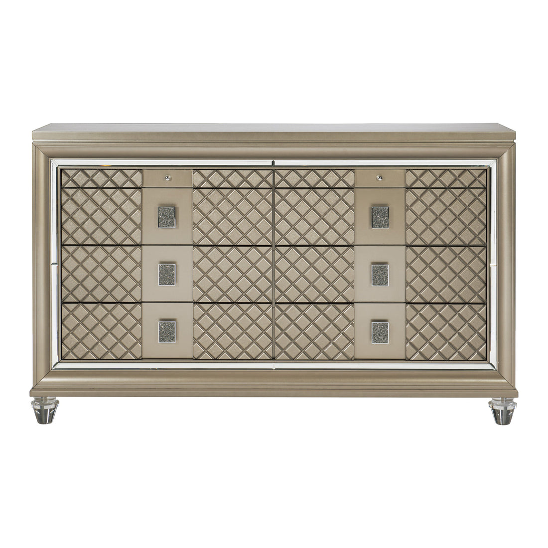 Loudon Champagne Metallic Dresser - 1515-5 - Bien Home Furniture &amp; Electronics