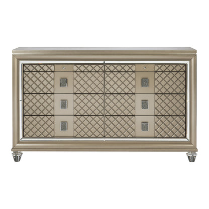 Loudon Champagne Metallic Dresser - 1515-5 - Bien Home Furniture &amp; Electronics