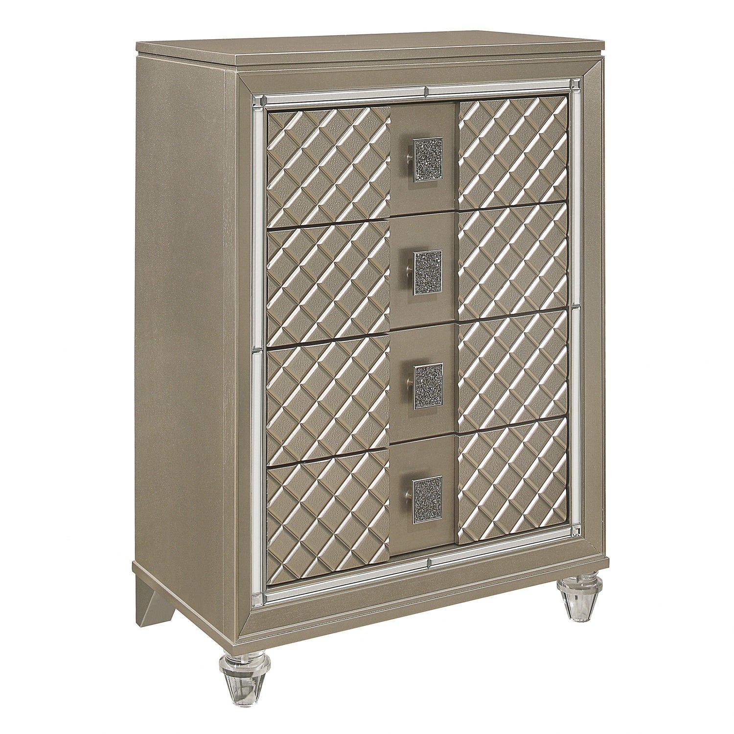 Loudon Champagne Metallic Youth Chest - B1515-9 - Bien Home Furniture &amp; Electronics