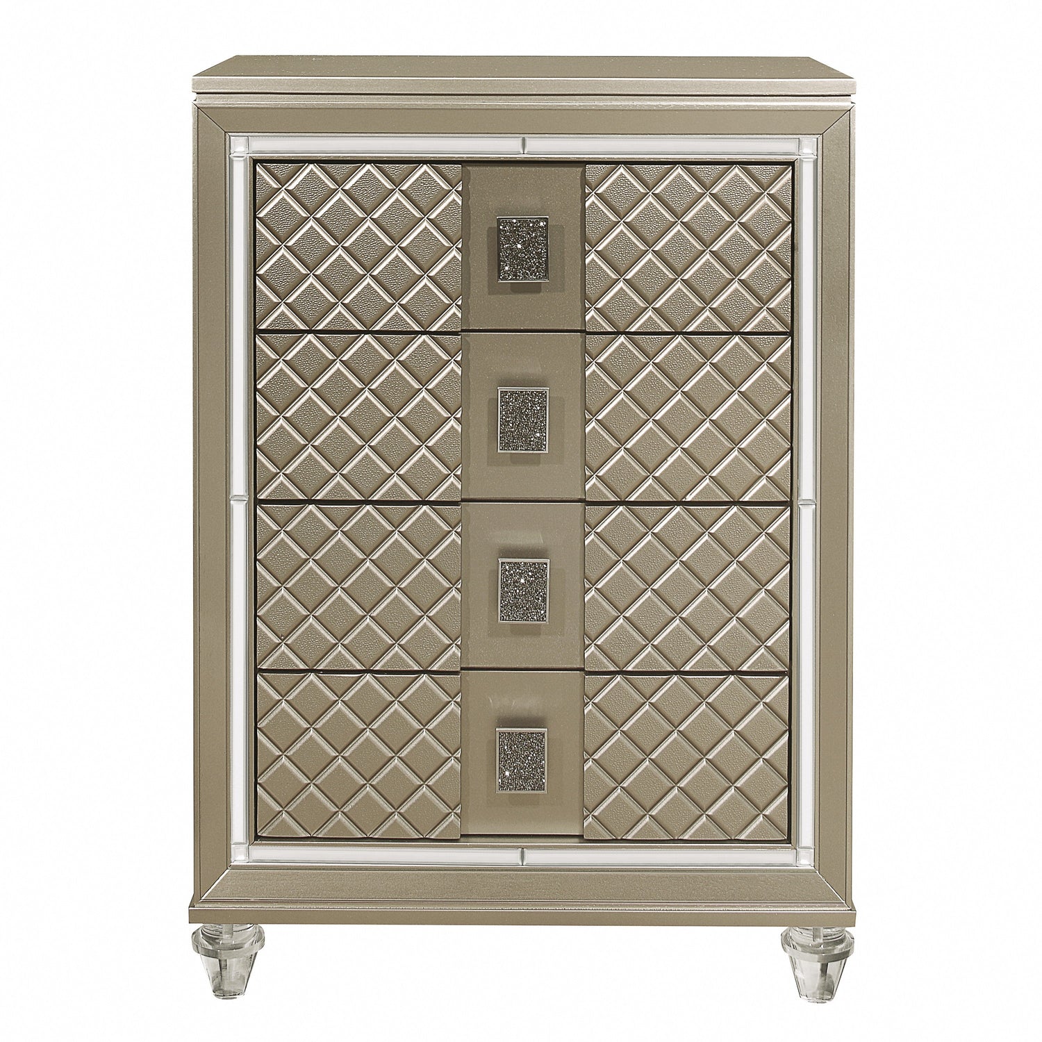 Loudon Champagne Metallic Youth Chest - B1515-9 - Bien Home Furniture &amp; Electronics