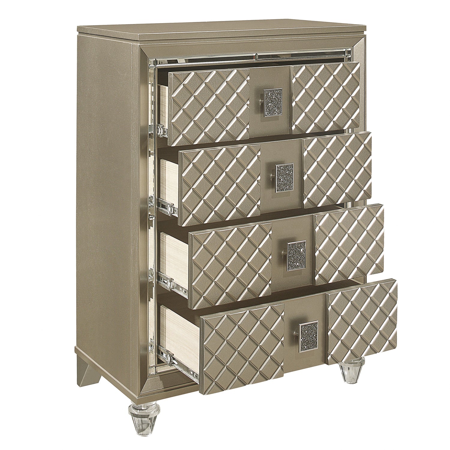 Loudon Champagne Metallic Youth Chest - B1515-9 - Bien Home Furniture &amp; Electronics