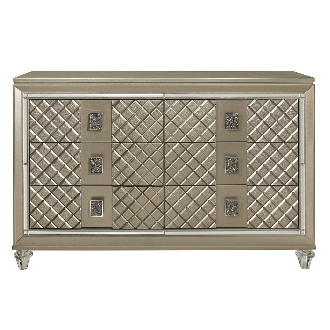 Loudon Champagne Metallic Youth Dresser - B1515-5 - Bien Home Furniture & Electronics