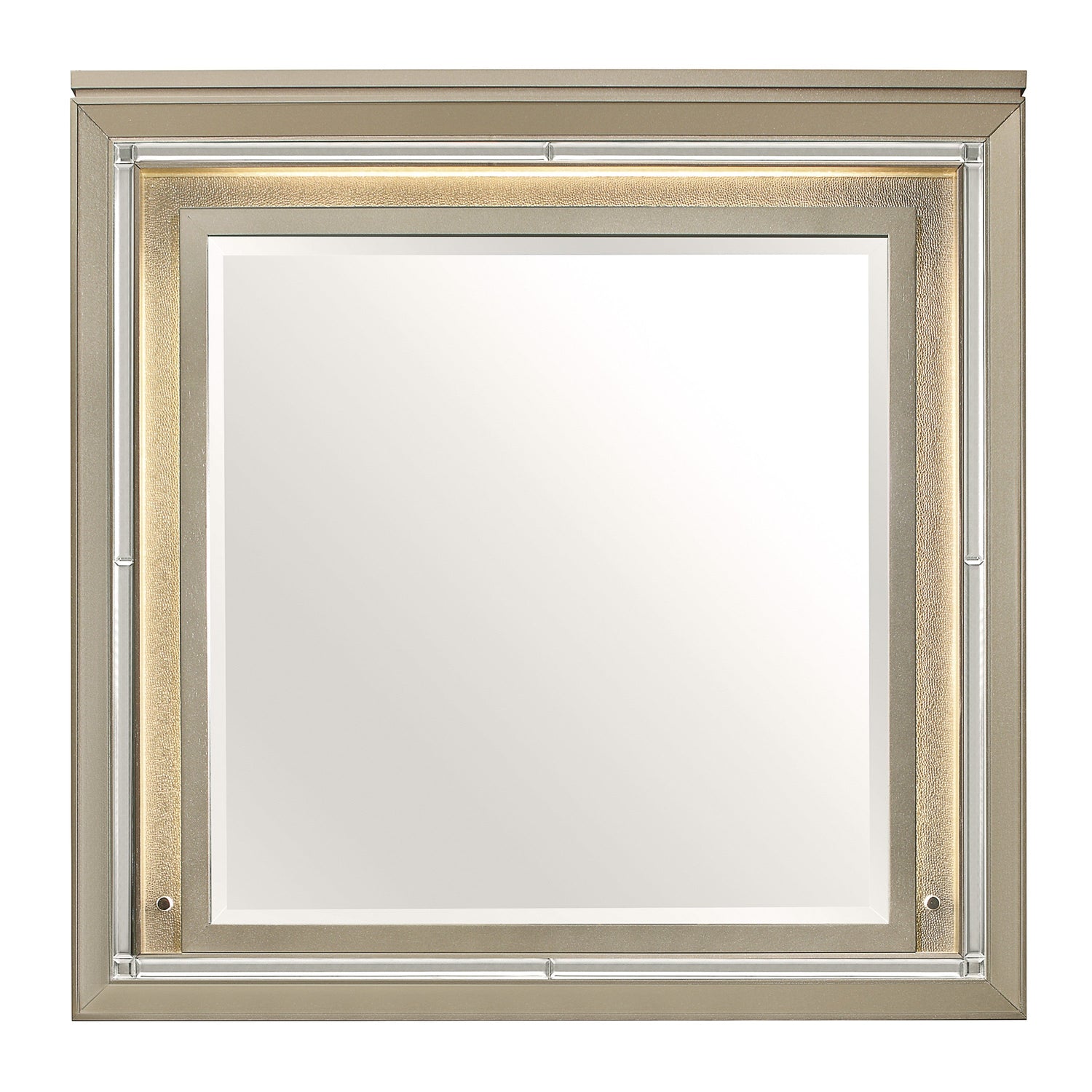 Loudon Champagne Metallic Youth Mirror (Mirror Only) - B1515-6 - Bien Home Furniture &amp; Electronics