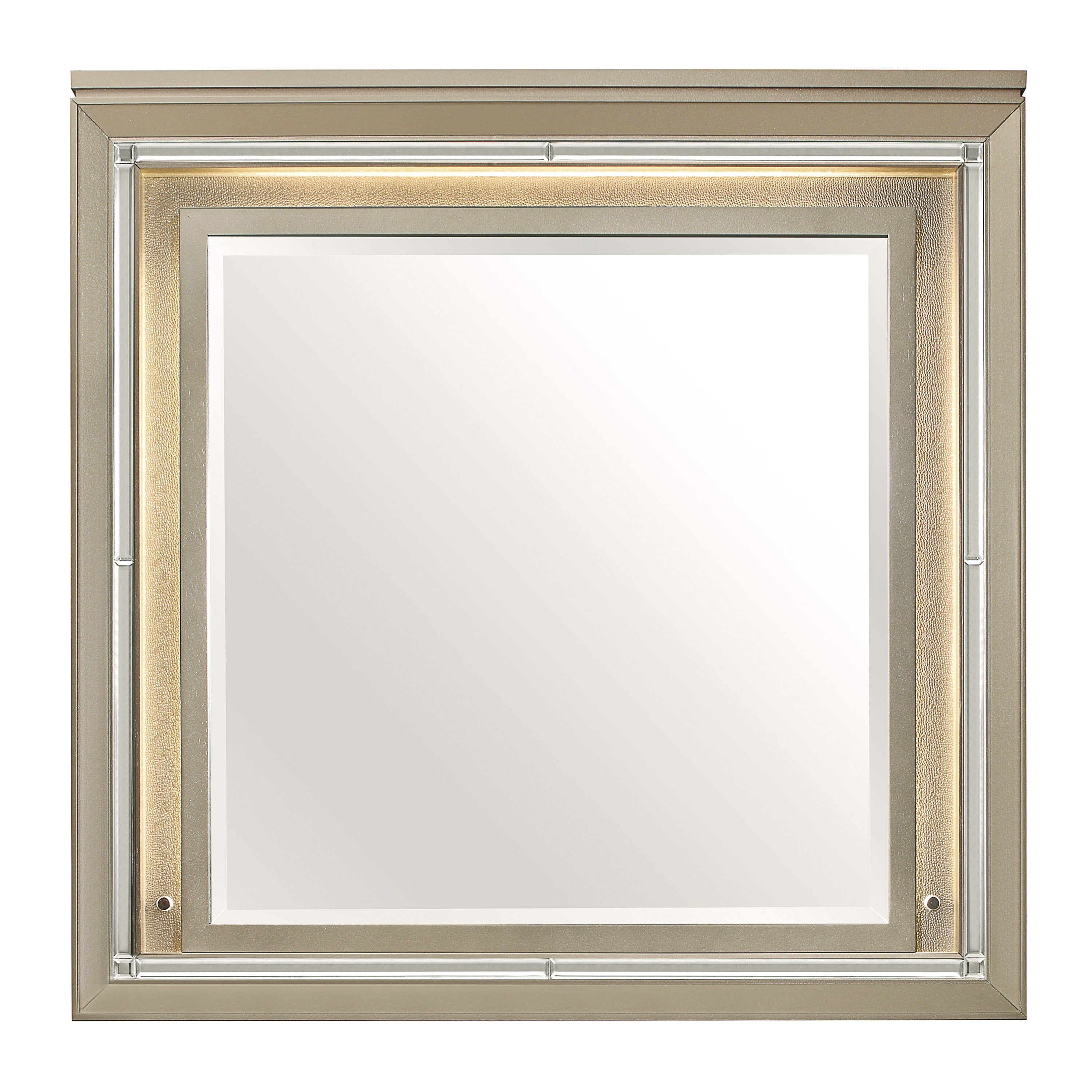 Loudon Champagne Metallic Youth Mirror (Mirror Only) - B1515-6 - Bien Home Furniture &amp; Electronics