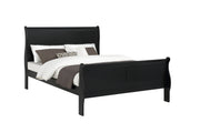 Louis Philip Black Full Sleigh Bed - SET | B3950-F-HBFB | B3950-F-RAIL - Bien Home Furniture & Electronics