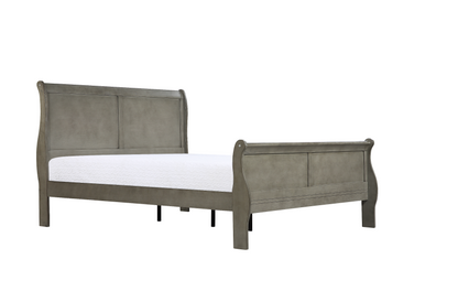 Louis Philip Gray Queen Sleigh Bed - SET | B3550-Q-HBFB | B3550-Q-RAIL - Bien Home Furniture &amp; Electronics