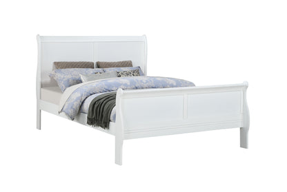 Louis Philip White Queen Sleigh Bed - SET | B3650-Q-HBFB | B3650-Q-RAIL - Bien Home Furniture &amp; Electronics
