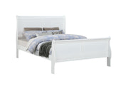 Louis Philip White Queen Sleigh Bed - SET | B3650-Q-HBFB | B3650-Q-RAIL - Bien Home Furniture & Electronics