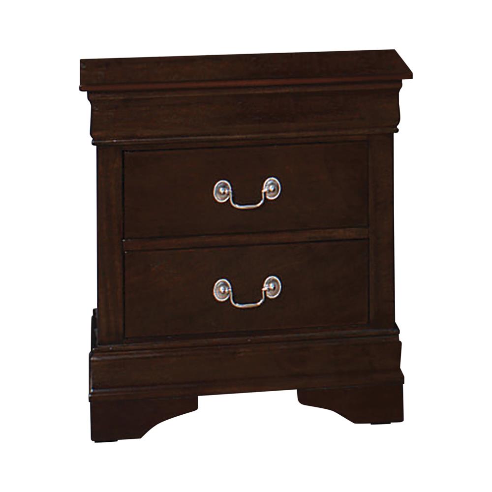 Louis Philippe 2-Drawer Nightstand Cappuccino - 202412 - Bien Home Furniture &amp; Electronics