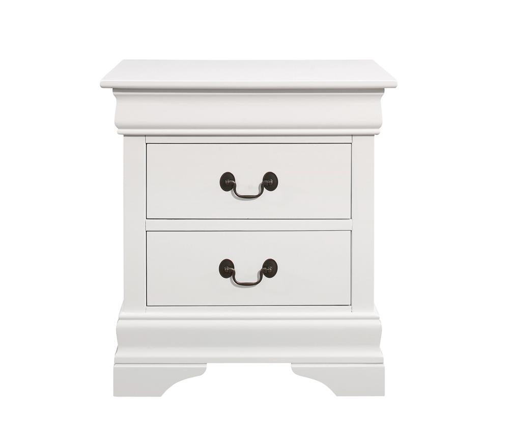 Louis Philippe 2-Drawer Nightstand White - 204692 - Bien Home Furniture &amp; Electronics